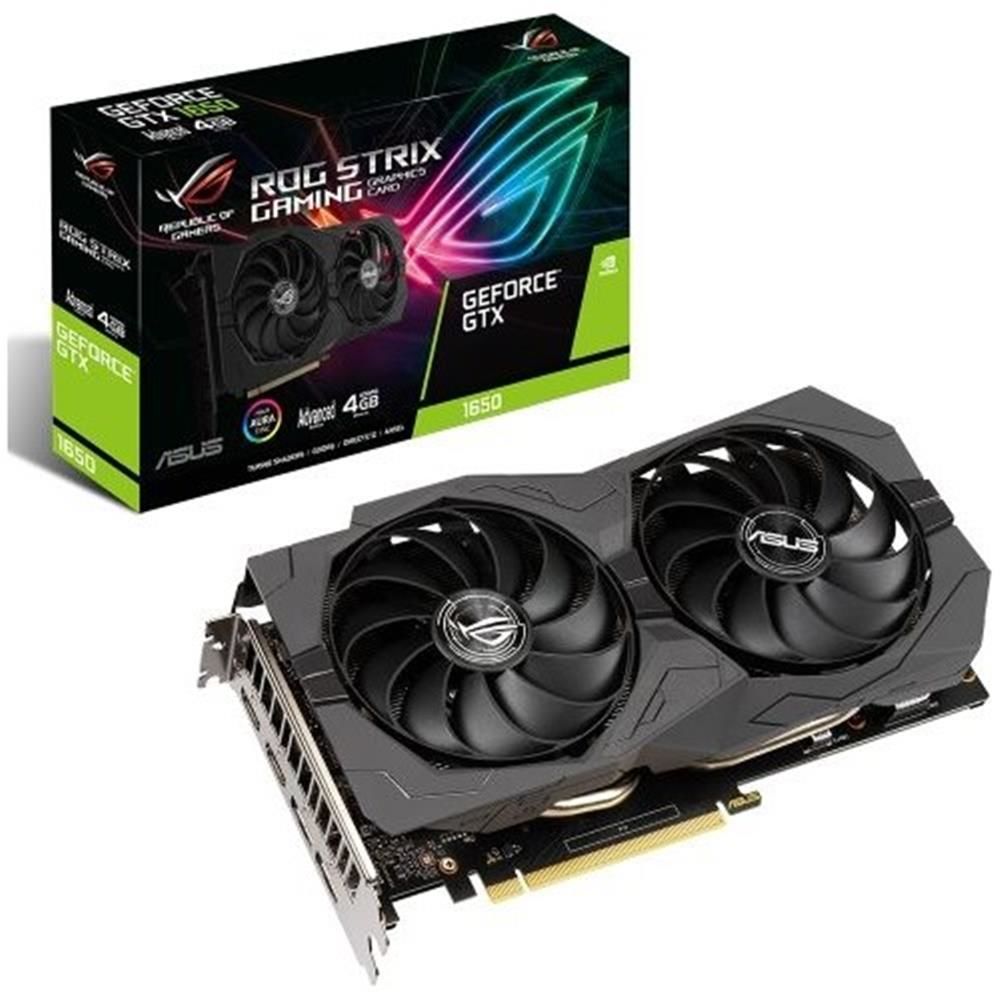 Asus ROG Strix GeForce GTX1650 Gaming 4GB GDDR6 128Bit 1650MHz OC 2xHDMI 2xDisplayPort RGB Fanlı Ekran Kartı