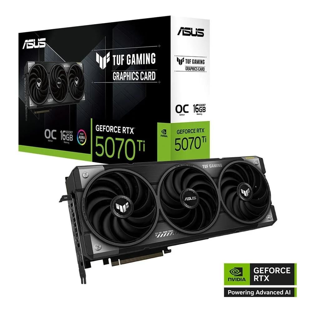 ASUS TUF Gaming GeForce RTX 5070 Ti OC 16 GB GDDR7 256‑Bit PCIe 5.0 NVIDIA Blackwell TUF‑RTX5070TI‑O16G‑GAMING DLSS 4 Ekran Kartı