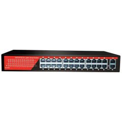 EZCOOL EZ-24PSF 24 Port 24xFE + 2xGE Gigabit Uplink 320W PoE Switch