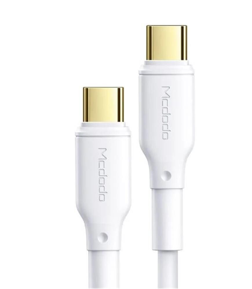 Mcdodo CA-8350 100W 5A PD Süper Hızlı Şarj ve Veri Kablosu Type-C to Type-C 1.2m - Beyaz