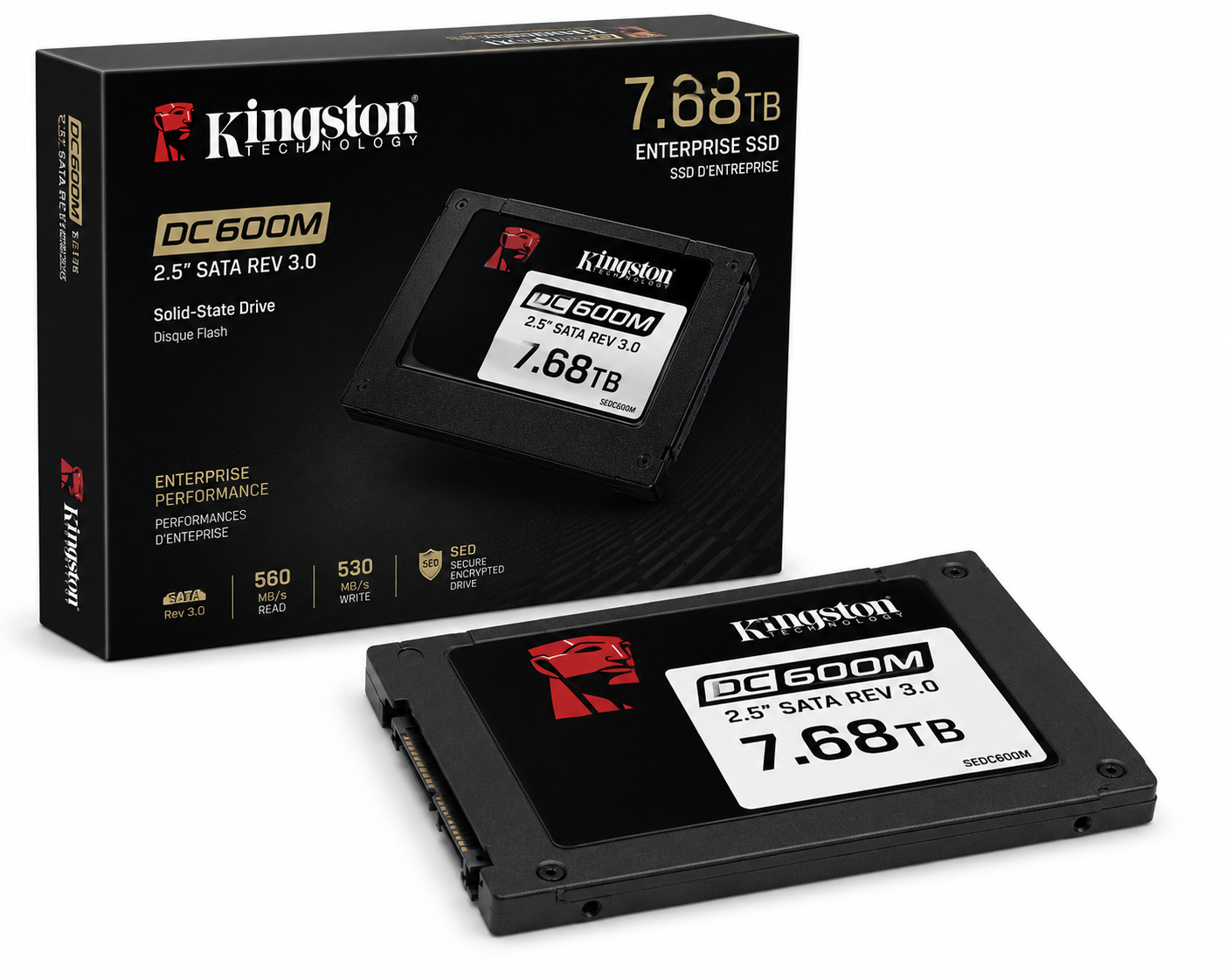7.68 TB KINGSTON 2.5'' SATA3 SSD ENTERPRISE 560/530 SEDC600M/7680G