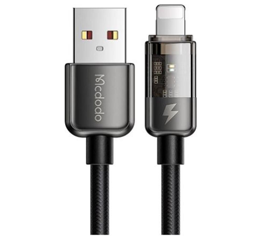 Mcdodo CA-3140 3A Hızlı Şarj Destekli USB-A to Lightning Kablo 1.2m - Siyah