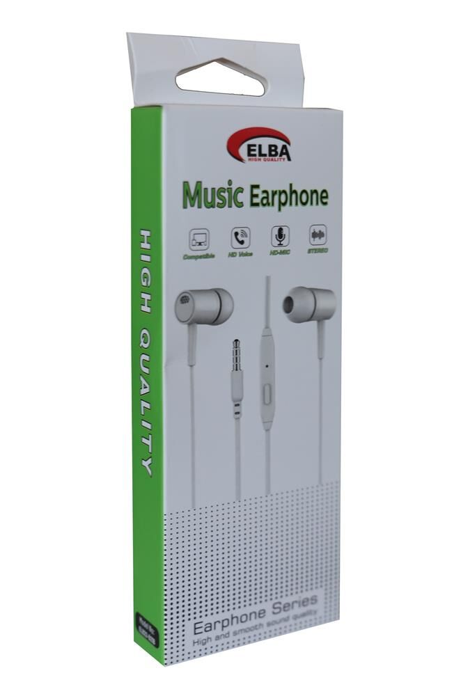 Elba ELB-2706 Beyaz USB-C Kulak İçi Mikrofonlu Kablolu Kulaklık (Ses Kontrollü)