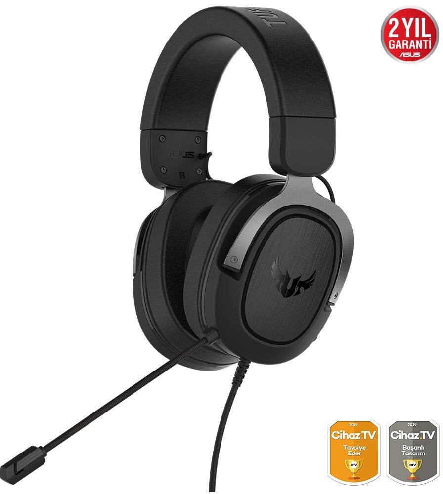 ASUS TUF Gaming H3 Gun Metal 7.1 Surround 3.5mm Oyuncu Kulaklığı