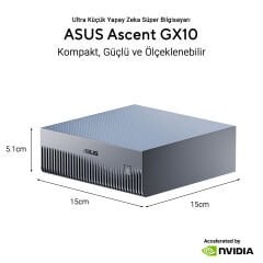 Asus Ascent GX10-GG0003BN Intel Core i9-14900KF 128GB RAM 1TB SSD NVIDIA RTX 6000 Ada NVIDIA DGX OS Yapay Zeka Bilgisayarı