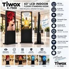 Tiwox K-7500 43'' FHD Android 11 2GB-32GB LCD Kiosk Ekran Siyah