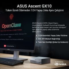 Asus Ascent GX10-GG0027BN Intel Core i9-14900KF 128GB RAM 4TB SSD NVIDIA RTX 6000 Ada NVIDIA DGX OS Yapay Zeka Bilgisayarı
