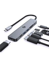 Vcom CUE39 Type-C to HDMI + HDMI + USB 3.0 + SD 2.0 + TF 2.0 + PD 3.0 100W Çoklayıcı
