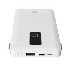 S-link IP-T100C 10.000 mAh Kendinden Üç Kablolu LCD Göstergeli Beyaz Powerbank