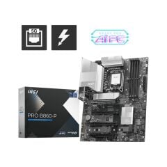 MSI PRO B860‑P DDR5 8800MT/s Maks. Hız LGA 1851 ATX Anakart Intel Core Ultra İşlemciler (Series 2) 1x HDMI 1x DisplayPort 3×M.2 PCIe Gen5/Gen4 DDR5 Destek