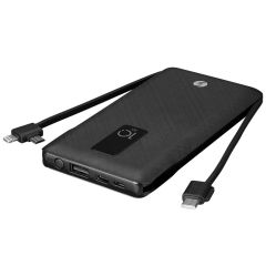 S-link IP-T100C 10.000 mAh Kendinden Üç Kablolu LCD Göstergeli Siyah Powerbank