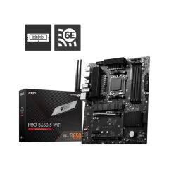 MSI PRO B650‑S WIFI AM5 ATX Anakart | 4×DDR5 (Τ‑7200 OC) | HDMI + DisplayPort | USB 3.2 Gen‑2A + Gen‑2×2C | 2×M.2 (Gen4) | Wi‑Fi 6E & Bluetooth 5.3 | 2.5 Gb LAN | EXPO Destekli Overclock