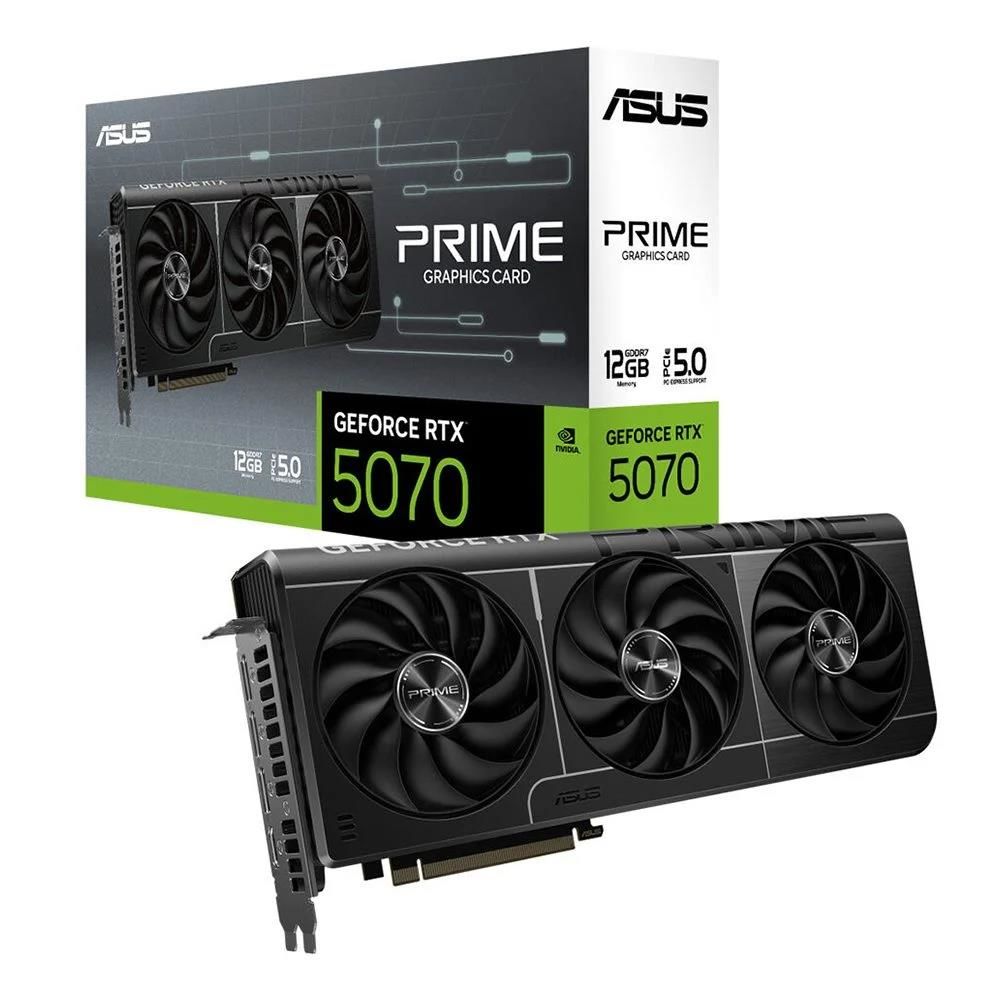 Asus Prime GeForce RTX 5070 12GB GDDR7 192‑Bit OC Edition DLSS 4 Blackwell‑Mimarya 6144 CUDA Çekirdek PCIe 5.0 3×DP 2.1b +1×HDMI 2.1b 7680×4320 Dört Ekran Desteği