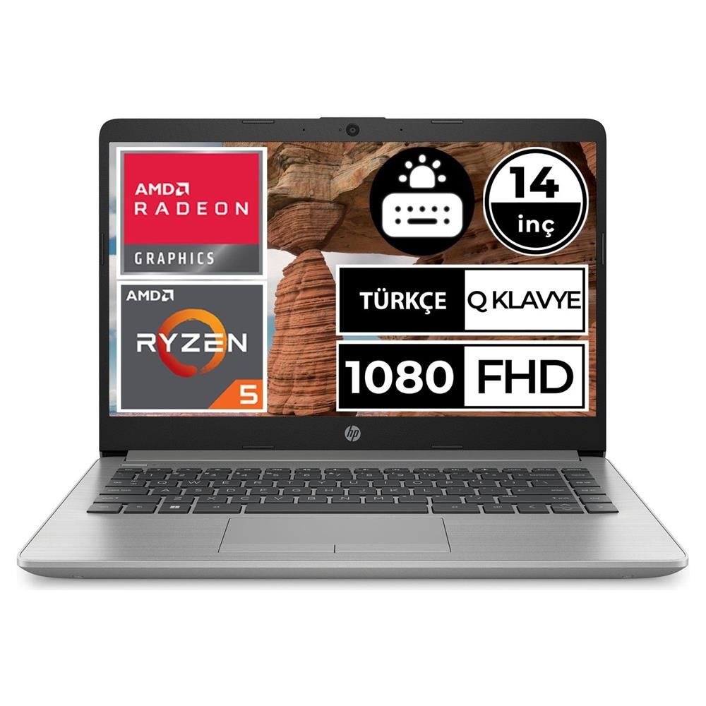 HP 245 G9 6Q8M2ES AMD Ryzen 5 5625U 6 Çekirdek 8GB DDR4 RAM 256GB NVMe SSD 14'' Full HD FreeDOS Siyah Notebook