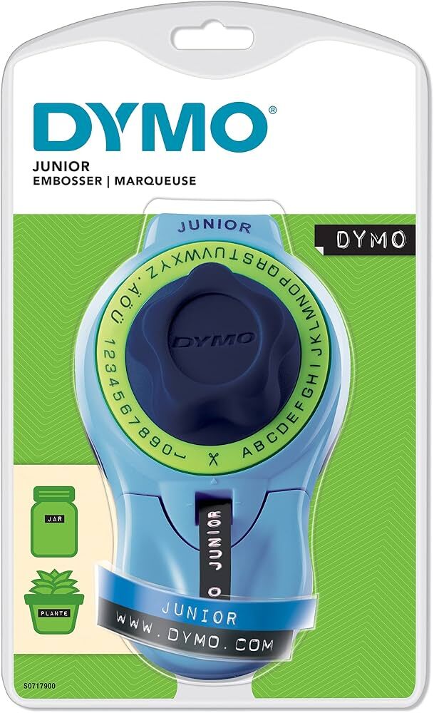 DYMO S2174602 Junior Kişisel Mekanik Etiketleme Makinesi- 9 mm Kabartma şeritlerle uyumlu kullanım