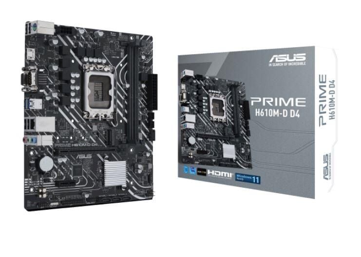 ASUS PRIME H610M-D D4 DDR4 3200MHz mATX Anakart (12./13./14. Nesil Uyumlu)