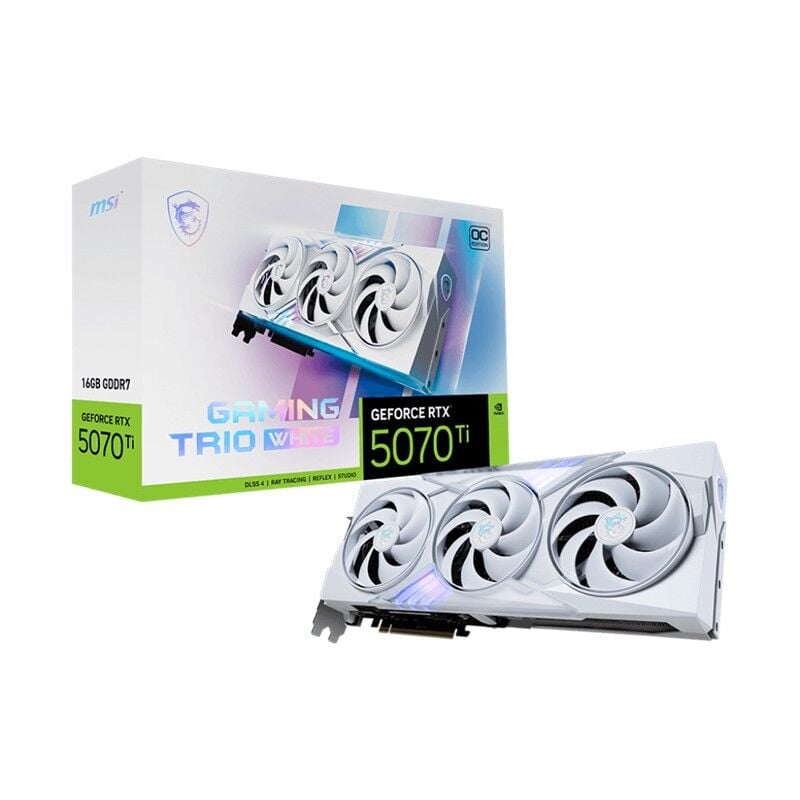 MSI GeForce RTX 5070 Ti 16G GAMING TRIO OC WHITE 16GB GDDR7 256-Bit Ekran Kartı