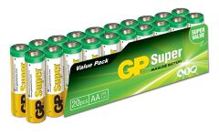 Süper Alkalin LR6 AA Boy Kalem Pil 20li Paket GP15A-2VS20
