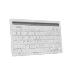 Everest KB-BT82 Beyaz-Gümüş Bluetooth Ultra İnce Şarjlı Kablosuz Klavye (Mac/Win/Android/iOS Uyumlu)