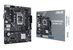 ASUS PRIME H610M‑K D4 DDR4 3200 MHz 2×DIMM (64 GB MAX) Intel® LGA 1700 mATX AMD H610 Chipset 1×VGA D‑Sub + 1×HDMI (4K@60Hz) 1×PCIe 4.0 x16 1×PCIe 3.0 x1 1×M.2 2280 (PCIe 3.0 x4 / SATA) 4×SATA 6 Gb/s Realtek 1 Gb Ethernet USB 3.2 Gen 1 5 Gbps