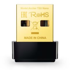 TP‑LINK Archer T2U Nano AC600 Mini USB 2.0 802.11ac Çift Bant Kablosuz USB Adaptör – 200 Mbps 2.4 GHz & 433 Mbps 5 GHz