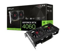 PNY GeForce RTX 4060 8 GB XLR8 Gaming VERTO Dual Fan OC NVIDIA Ada Lovelace 3072 CUDA Çekirdek 1830 MHz Base 2475 MHz Boost 8 GB GDDR6 128‑bit PCIe 4.0 DX12 HDMI 2.1 Ekran Kartı