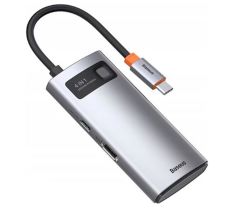 Baseus Metal Gleam 4-in-1 Type-C HUB Gri