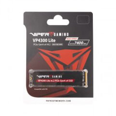 Patriot Viper VP4300 Lite 500 GB PCIe Gen4 x4 NVMe 2.0 M.2 2280 SSD 7,000 MB/s Okuma – 4,000 MB/s Yazma 5 Yıl Garantili Slim Grafen Soğutucu Siyah Disk VP4300L500GM28H