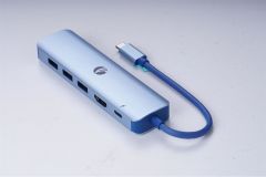 Vcom CUE55 Mavi Type-C to HDMI + Gigabit LAN + USB 3.0 + PD 3.0 100W Çoklayıcı