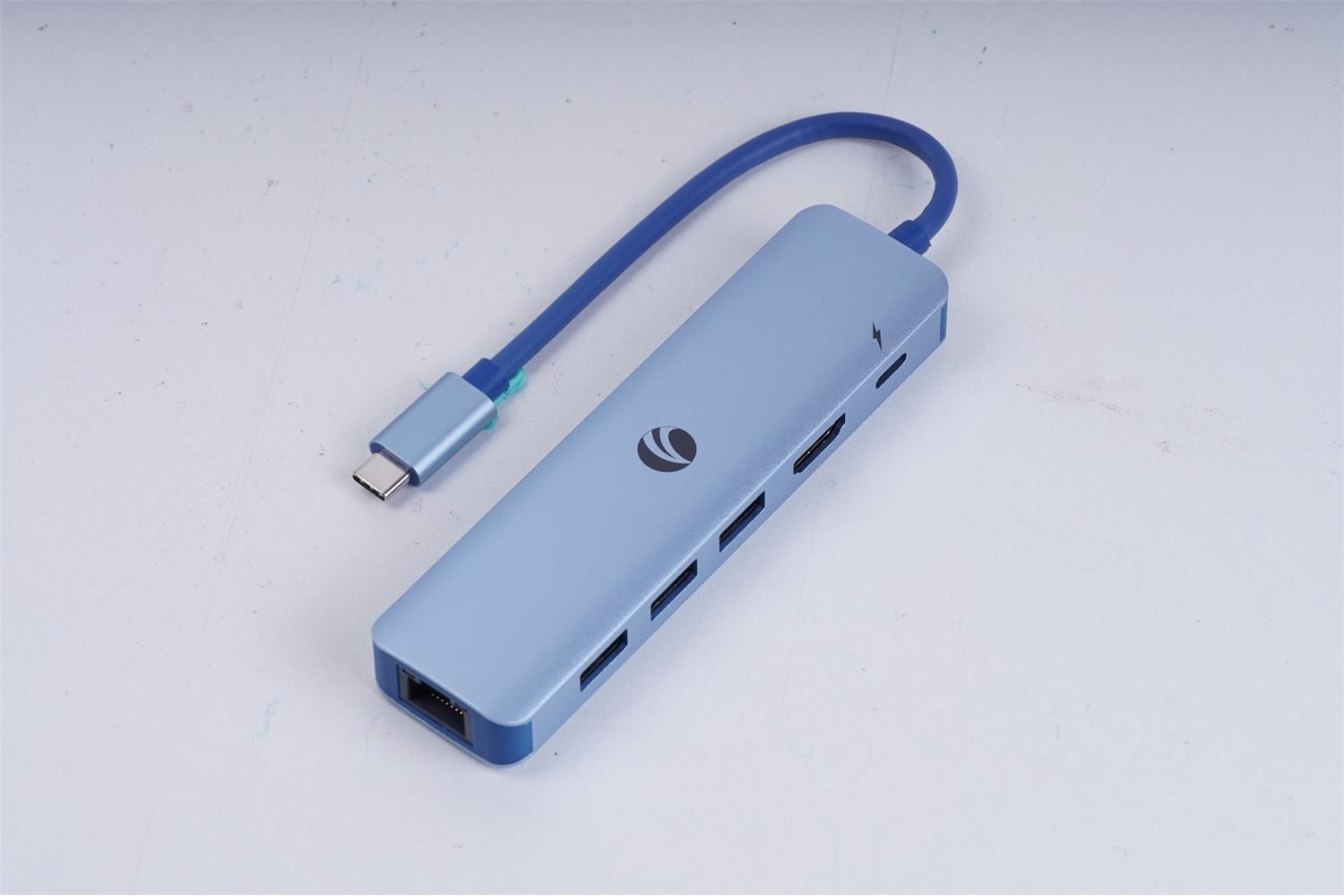 Vcom CUE55 Mavi Type-C to HDMI + Gigabit LAN + USB 3.0 + PD 3.0 100W Çoklayıcı