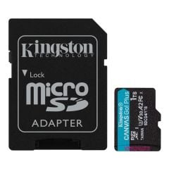 Kingston SDCG4-1TB 1TB microSDXC Canvas Go Plus Gen4 A2 U3 V30 Hafıza Kartı + Adaptör