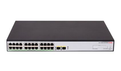 H3C S1600V2-26P-HPWR 24 Port 10/100/1000 Mbps Gigabit PoE+ 370W Yönetilebilir Switch + 2 SFP Uplink