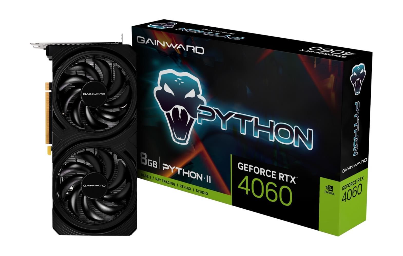 Gainward GeForce RTX 4060 Python II 8 GB GDDR6 128 Bit PCI‑Express 4.0 NVIDIA DLSS 3 Ray Tracing RTX 40 Series Ekran Kartı