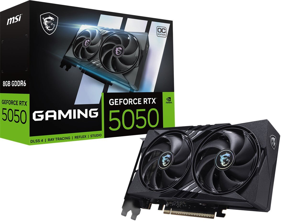 MSI GeForce RTX 5050 8G GAMING OC 8GB GDDR6 128-Bit DX12 PCIe 5.0 Ekran Kartı