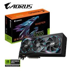 Gigabyte AORUS GeForce RTX 5070 MASTER 12 GB GDDR7 192‑bit PCIe 5.0 Triple‑Fan WinForce Soğutma RGB Halo Dual‑BIOS Siyah Ekran Kartı