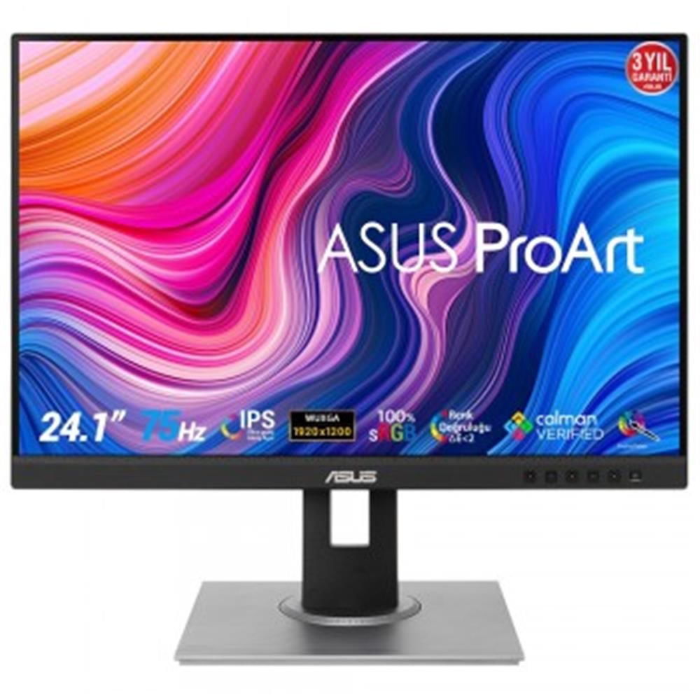 ASUS PROART PA248QV 24.1'' IPS 1920x1200 5ms DP HDMI VGA USB MM VESA 3 Yıl Garantili