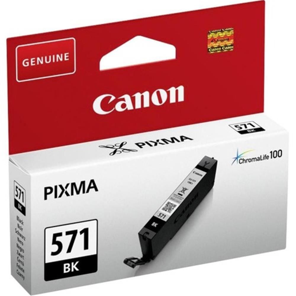 Canon CLI-571XL BK Siyah (Black) Yüksek Kapasiteli Orijinal Mürekkep Kartuşu - 11 ml (TS5050 / TS6050 / TS8050 / TS9050)