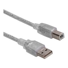 S-LINK SL-U2015 1.5 Metre USB 2.0 Şeffaf Yazıcı (Printer) Kablosu