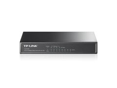 TP‑Link TL‑SF1008P 8‑Port 10/100 Mbps Masaüstü / Çelik Kasa Unmanaged Switch 4× PoE+ (30 W/port, 66 W Toplam PoE Bütçesi, Extend Mode 250 m, Fanless)