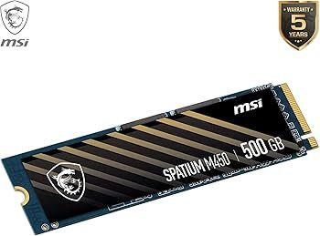 MSI SPATIUM M450 500GB V1 NVME M.2 SSD