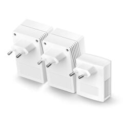 TP-LINK TL‑WPA4220T KIT 300 Mbps Wi‑Fi AV600 Powerline Adaptör Seti (2× TL‑WPA4220 + 1× TL‑PA4010) 2× 10/100 Mbps Ethernet, Wi‑Fi Clone, HomePlug AV/AV2