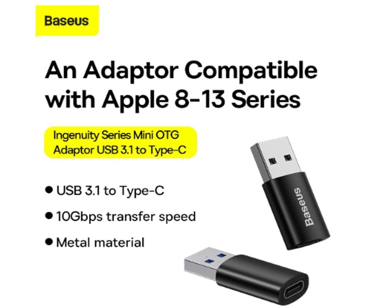 Baseus Ingenuity Type-C to USB 3.1 Dönüştürücü OTG (ZJJQ000001)
