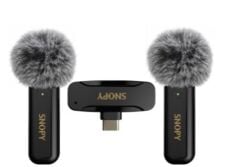 Snopy SN-MW80 Siyah 2 Mikrofonlu Kablosuz Type-c Yaka Mikrofonu