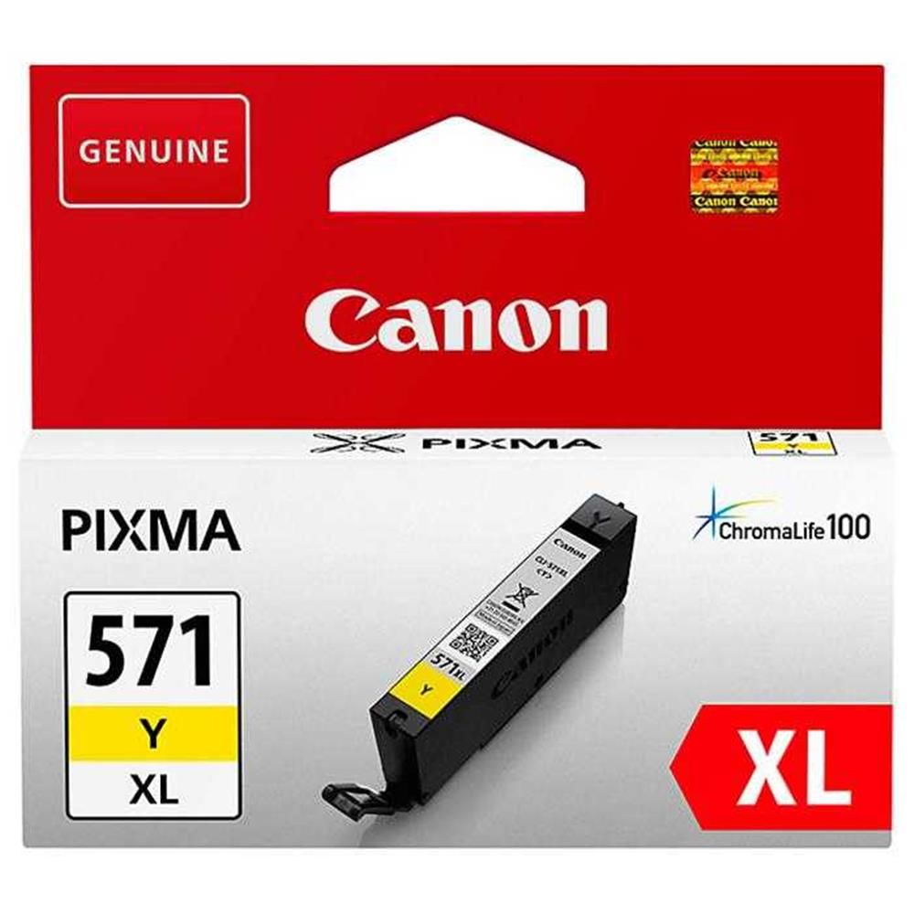 Canon CLI-571XL Yellow (Sarı) High Yield Orijinal Mürekkep Kartuşu (0334C001) - PIXMA TS / MG Serisi Uyumlu