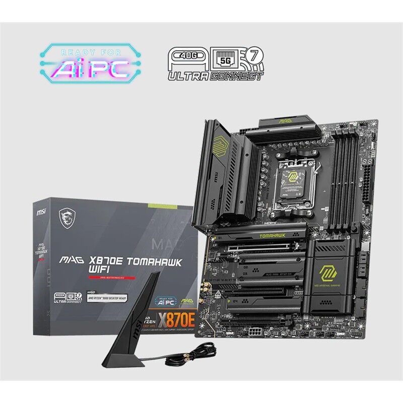 MSI MAG X870E TOMAHAWK WIFI AMD X870E Soket AM5 DDR5 8400MHz(OC) ATX Anakart