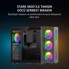 James Donkey Stark S800 650W 80+ 4x ARGB Fanlı Mid-Tower Oyuncu Kasası