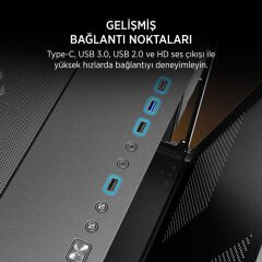 James Donkey Stark S800 650W 80+ 4x ARGB Fanlı Mid-Tower Oyuncu Kasası