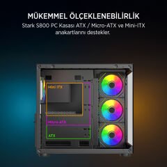 James Donkey Stark S800 650W 80+ 4x ARGB Fanlı Mid-Tower Oyuncu Kasası