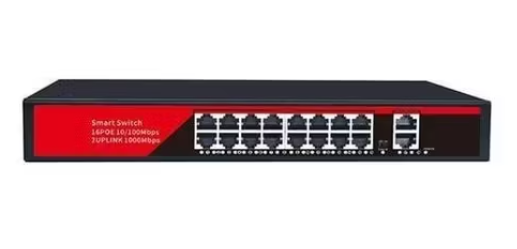 EZCOOL EZ-16PSF 16 Port 16xFE + 2xGE Gigabit PoE Switch 240W Ethernet Ağ Anahtarı