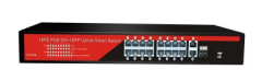 EZCOOL EZ-16PSF 16 Port 16xFE + 2xGE Gigabit PoE Switch 240W Ethernet Ağ Anahtarı
